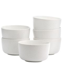 Studio 3B Mio 6 Piece 5.5 Inch Round Stoneware Bowl Set in Sea Salt