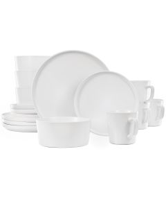Elama Luxmatte White 16 Piece Dinnerware Set