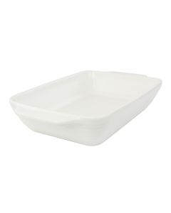 Gibson 4 Quart Rectangular Stoneware Baker in White Speckle