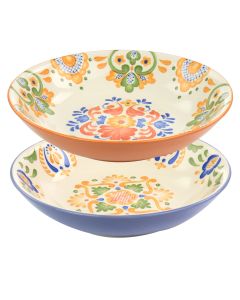 Laurie Gates Tierra 2 Piece Round Stoneware Dinner Bowl Set in Assorted Designs