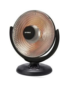 Optimus 14 Inch Oscillating Dish Heater in Black